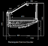 CARRIER Danaos Rectangular Deli Service Counter