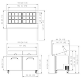 FRESH PREP TABLE FMU-60