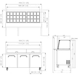 FRESH PREP TABLE FMU-72GC