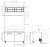 FRESH PREP TABLE FSU-60