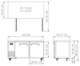 FRESH UNDER COUNTER FREEZER FT-1500F